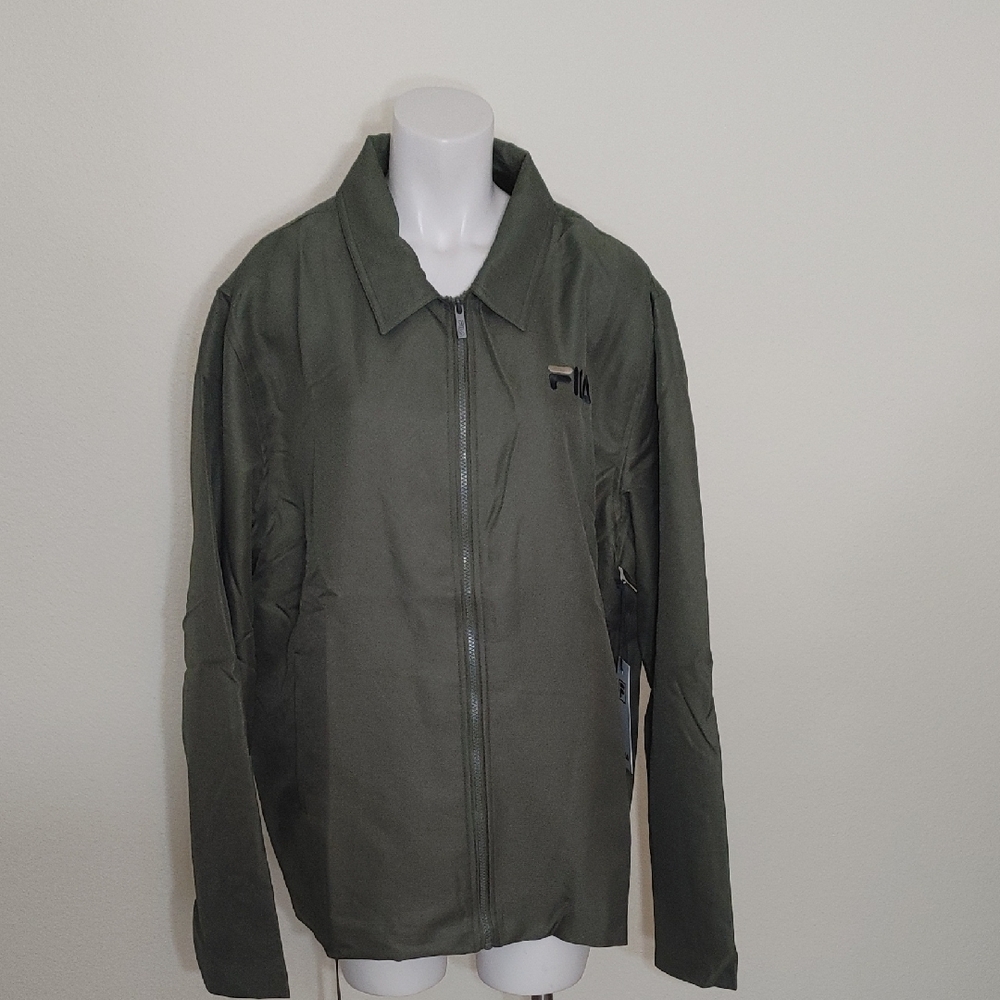FILA Men's Olive Lightweight Lined ORBIT Jacket Size XXL